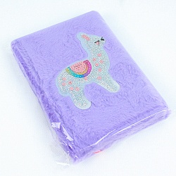 Блокнот 14*19,5см 80л "меховой" с рисунком "лама"