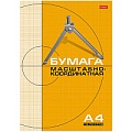 Бумага масштабно-координатная А4 16л оранж. сетка