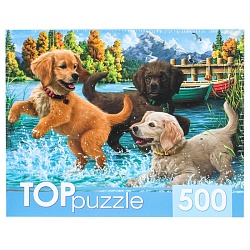 пазлы  500 элементов игривые щенки