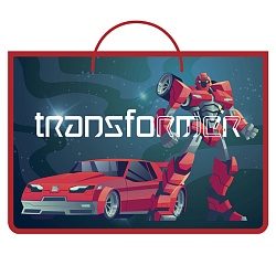 папка детская с ручками а4 пласт. на молнии  трансформер