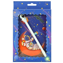 Блокнот 13*21см "Космос" с ручкой гелевой