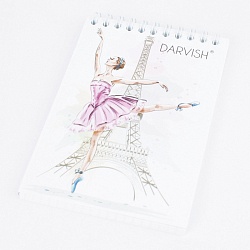 Блокнот 10*14см  60л  "для девочек" на гребне