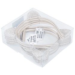 ободок бежевый для волос с ушками стразы