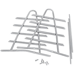 лоток горизонтальный металлический 4 секции серый