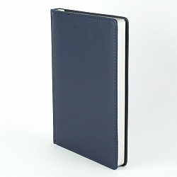 ежедневник недатированный  а5 152л silver classic (темно-синий) обложка иск. кожа , серебр. срез 