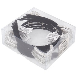 ободок чёрный для волос с ушками стразы 