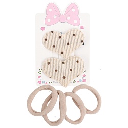 аксессуары для волос в наборе (2 заколки-зажима+ 4резинки)
