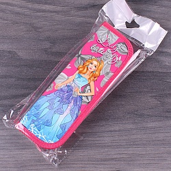пенал 1отдел. 190* 65мм принцесса в голубом