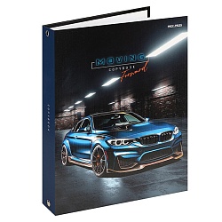 тетрадь на кольцах  80л  "синий автомобиль-8"