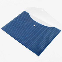 папка-конверт на кнопке а4  denim с дополнительным карманом