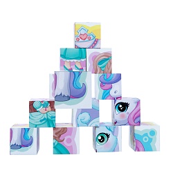 кубики пластиковые "маленькая принцесса" 12шт