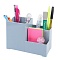 органайзер настольный пластиковый 3 отделения серо-голубой
