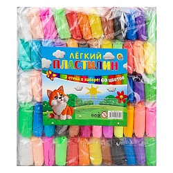 масса для лепки. лёгкий пластилин  60 цветов+3 стека