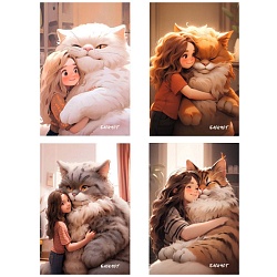 Блокнот А6  40л "Большой пушистый кот" ассорти,  на гребне