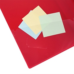 папка с пружинным скоросшивателем и карманом а4 красная