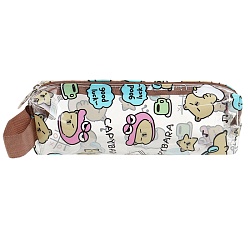 пенал пластиковый  прозрачный с рисунком на молнии 