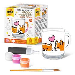 набор для творчества. кружка под роспись "буся и лапуся"