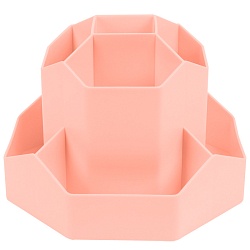 органайзер настольный пластиковый 9 отделений персиковый