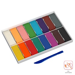 пластилин 16 цв. "юный художник" 224гр со стеком гамма