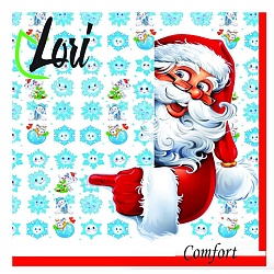 салфетка бум. 2-х слойная "дед мороз" 33*33см (16шт.уп.)