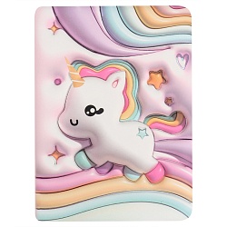 Блокнот 13*18см 80л обложка кожзам "Единорог" клетка