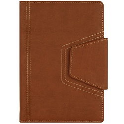 ежедневник а5 недатиров. 120л  обложка к/з  на застежке с держ. д/ручки