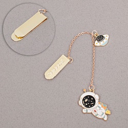 закладка металлическая "космонавт"