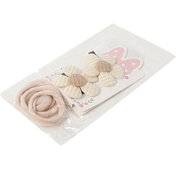 аксессуары для волос в наборе (2 заколки-зажима+ 4резинки)