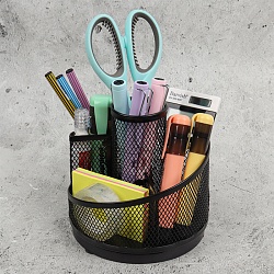 органайзер настольный металлический 5 отделений черный