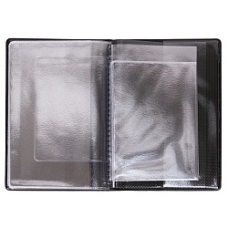 обложка на автодокументы мягкая "экокожа" чёрная