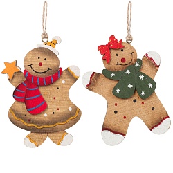 подвески новогодние в наборе 2шт. пряничный человечек