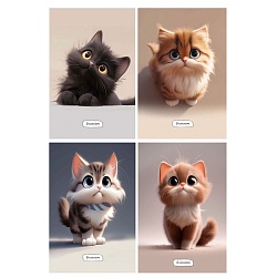 Блокнот А6  40л "Маленький пушистый кот" ассорти,  на гребне