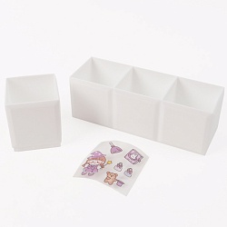 органайзер-трансформер настольный  пластиковый 3 отделения белый