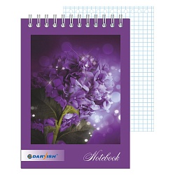 Блокнот 10*14см  60л  "Цветы" на гребне