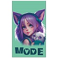 Блокнот А7  40л "Animal girls" на скрепке