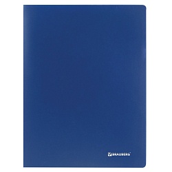 папка  20 файлов "brauberg" синяя 0,5мм
