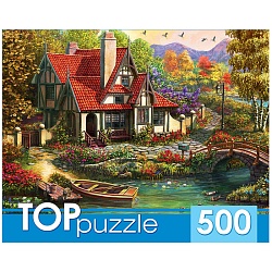 пазлы  500 элементов домик у пруда