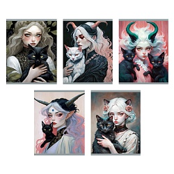 тетрадь  48л кл. "колдуньи" обл. мелов. картон, выбор текстурный чёрный лак