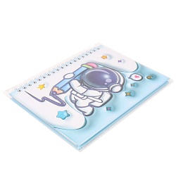 Блокнот 13*18см 48л на спирали в клетку "Космонавт"