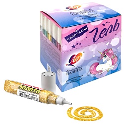 гель с блёстками "блеск" золото 5мл