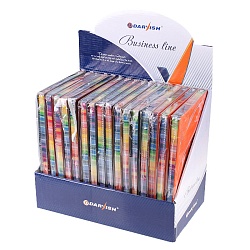 книжка записная  а5 100л "darvish" обложка к/з с цветным срезом в клетку