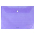 Папка-конверт на кнопке А4 150мкм фиолетовая