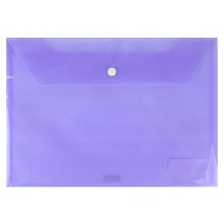 папка-конверт на кнопке а4 150мкм фиолетовая