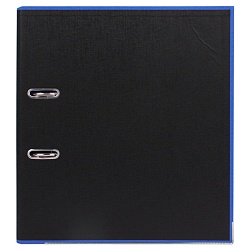 папка-регистратор  а4 7,5 см чёрная с синей окантовкой