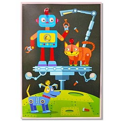 набор для опытов "весёлые роботы" (открытка ф.а6)