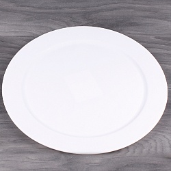 блюдо пластиковое круглое 40,5 см белое