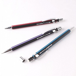 карандаш мех. 0,5мм. "darvish" корпус трехгранный черный с цветными вставками с ластиком