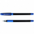 Ручка шар. синяя Jet Flow  на масляной основе корпус чёрный с резиновым держателем