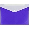 папка-конверт на кнопке а4  diamond фиолетовая с дополнительным карманом