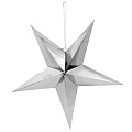 Праздничное украшение "Paper star" D60 серебро